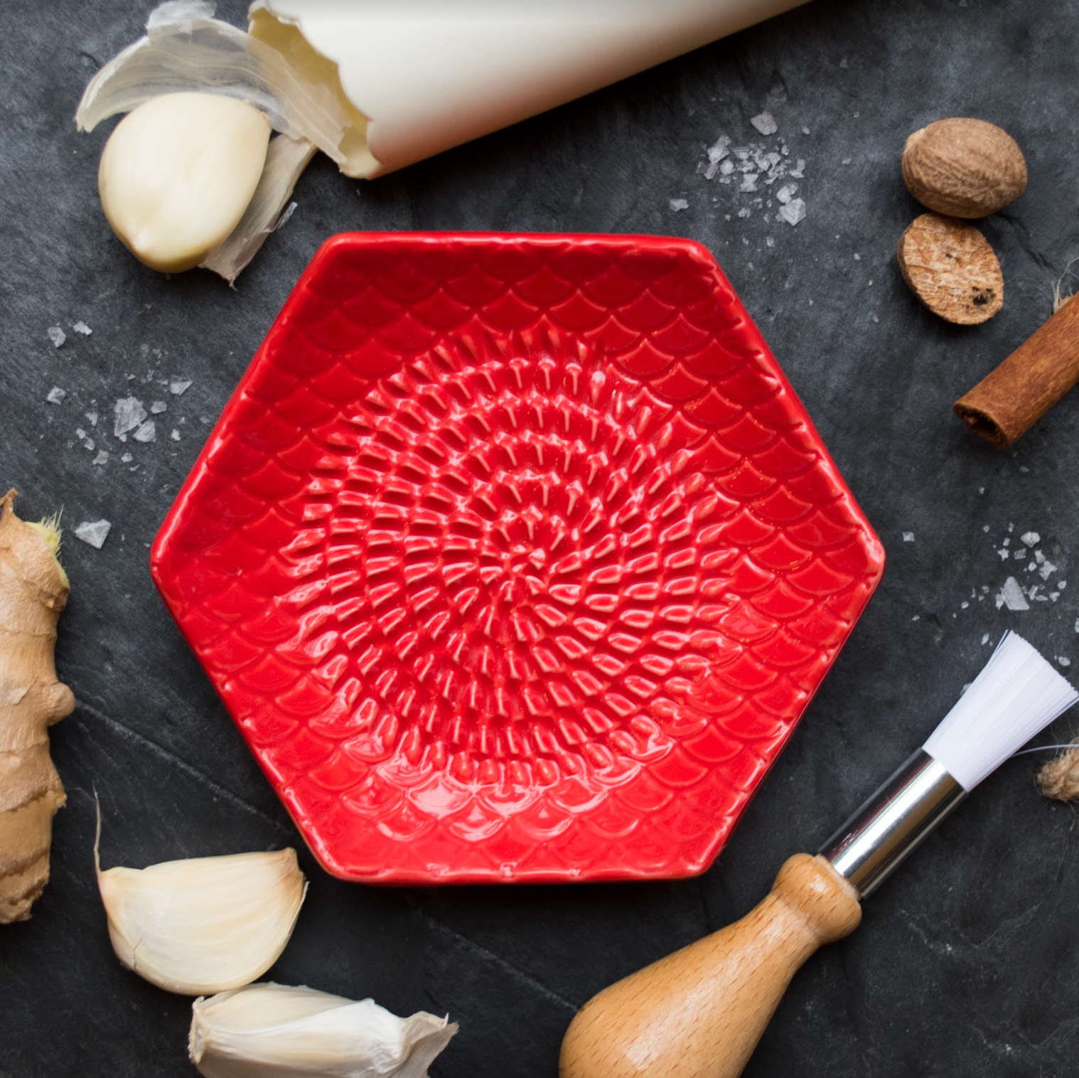 The Grate Plate Ceramic Grater: Red